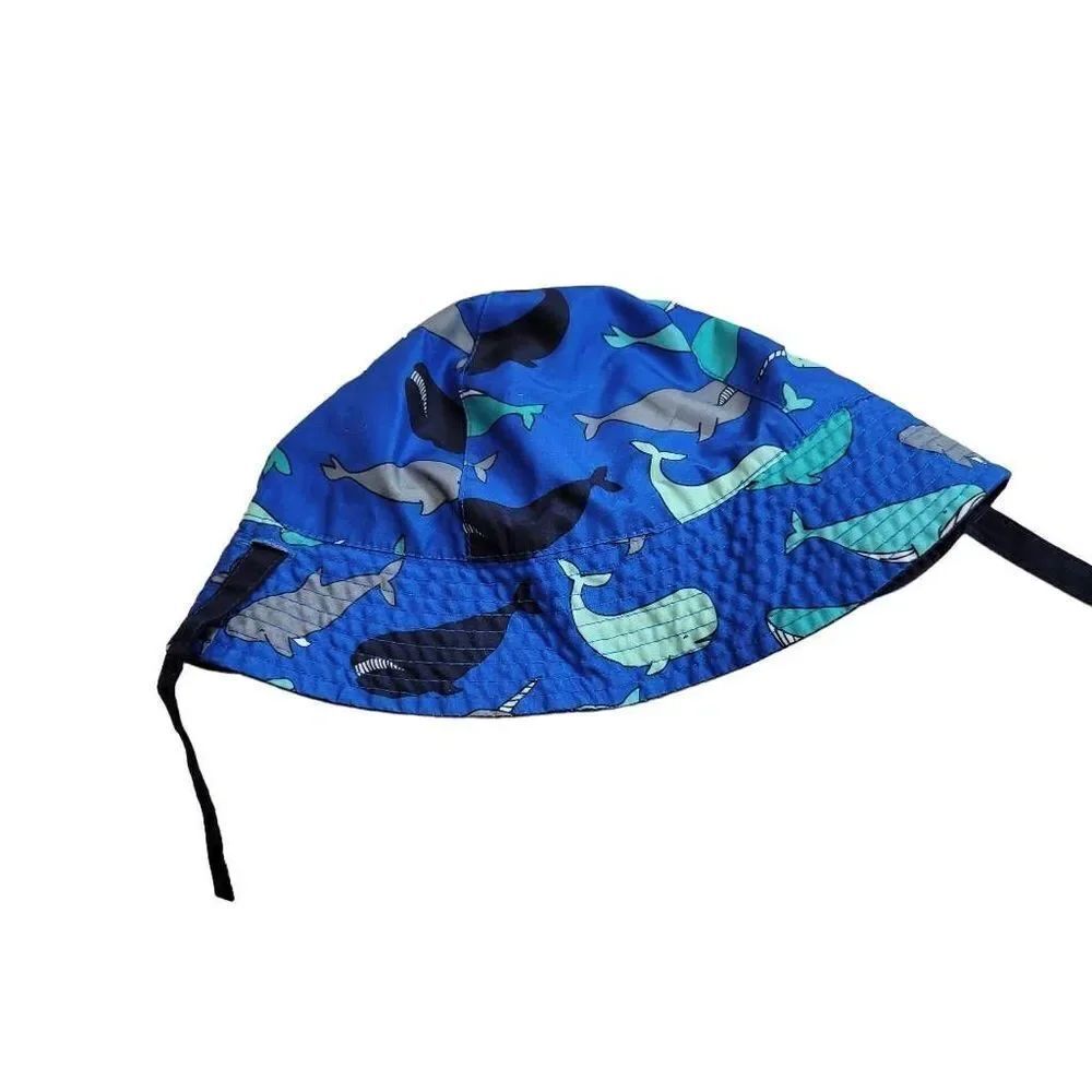 whale hat with chin strap infant